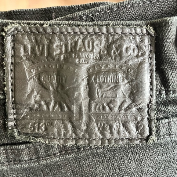 Levi’s 513 Slim Straight Jeans Men’s 34x32 Black Stretch Denim Y2K - Picture 6 of 6